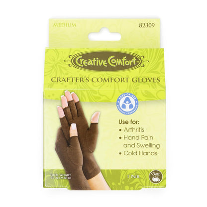 Dritz Comfort, 1 par, Guante de artesanía tamaño Mediano, (2 Unidades), café