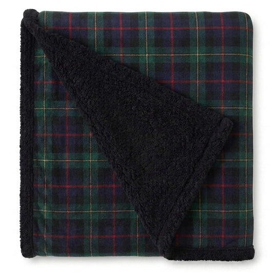 Eddie Bauer - Manta de Franela de algodón para decoración del hogar, Ropa de Cama Reversible para Todas Las Estaciones (tartán Pino, Manta)