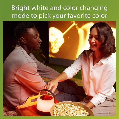 PHILIPS LED solar portátil 3 en 1 ajuste de luz 1 paquete de 1 paquete de blanco brillante (3000 K) y cambio de color 80/20 lúmenes, impermeable y recargable