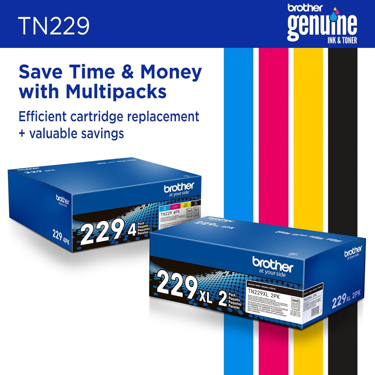 Brother TN229M - Cartucho de tóner para Impresora de Rendimiento estándar Magenta (1)