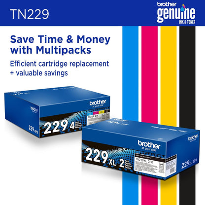 Brother TN229M - Cartucho de tóner para Impresora de Rendimiento estándar Magenta (1)