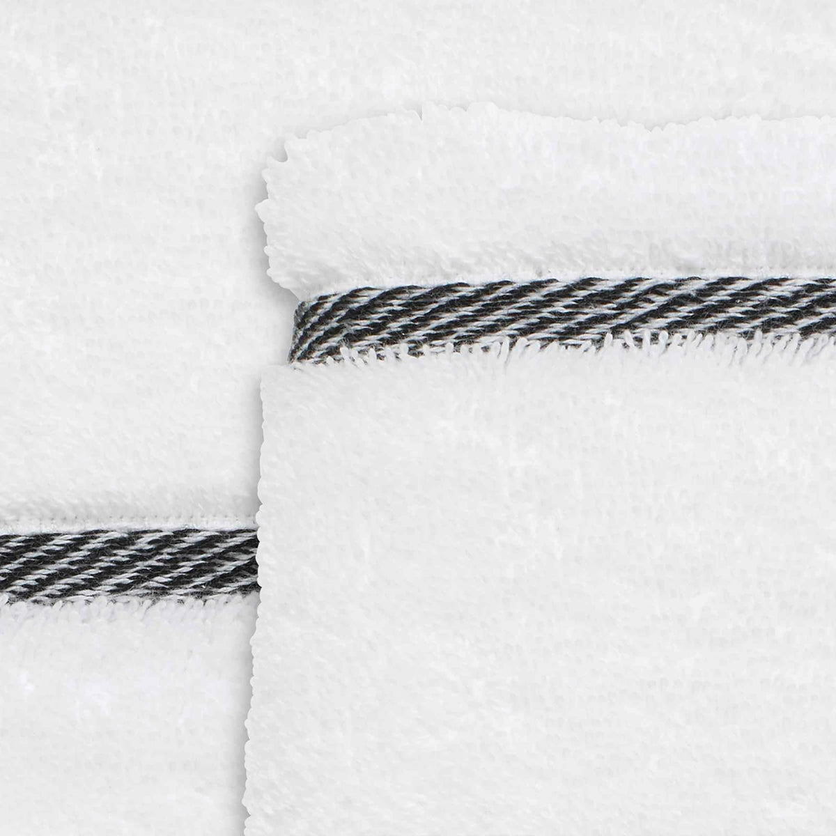 Nicole Miller - Toallas, Juego de 4 Toallas Suaves y absorbentes, Esenciales para recámara (colección Syndey, Blanco/Negro)
