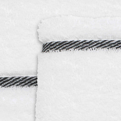 Nicole Miller - Toallas, Juego de 4 Toallas Suaves y absorbentes, Esenciales para recámara (colección Syndey, Blanco/Negro)