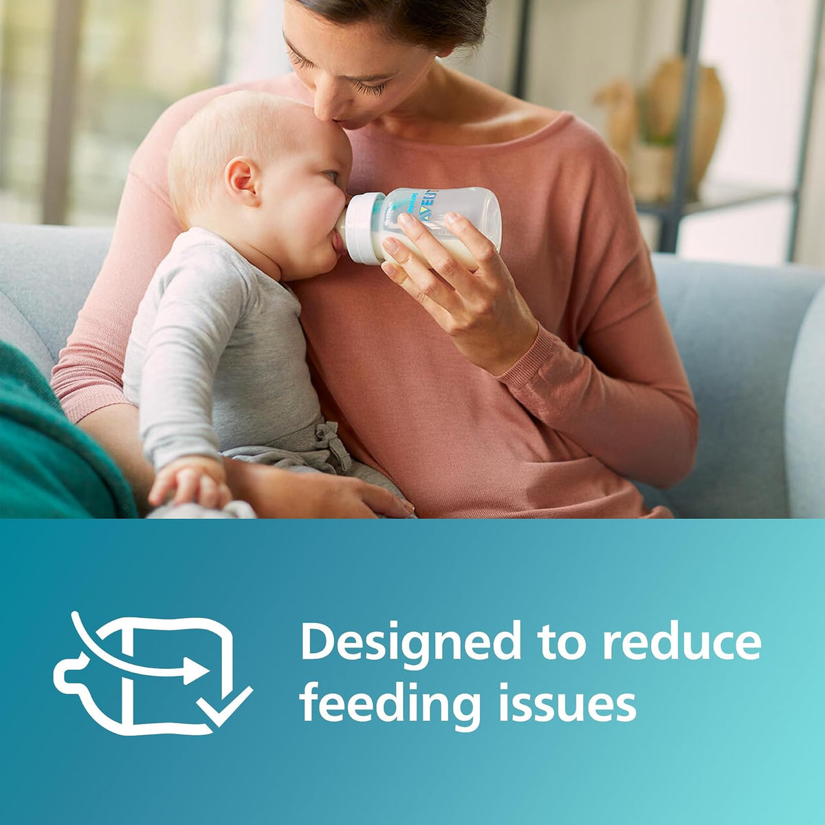 Philips Avent Tetina Anti-colic Clínicamente Comprobado Flujo 3 - Medio | Alimentación ininterrumpida | Válvula anticólicos | Textura acanalada que evita colapsos | Flujo 3 Medio | 4 pz | SCY763/44