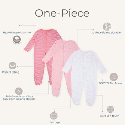 Baby Creysi Set 3 Piezas con Sábana Conjunto Bebé-Niñas