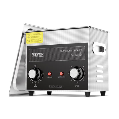 VEVOR - Limpiador ultrasónico de 3 litros con temporizador de calentador y cesta, máquina de cavitación sónica digital profesional, máquina de limpieza de 120 W para instrumentos de reloj, anteojos,