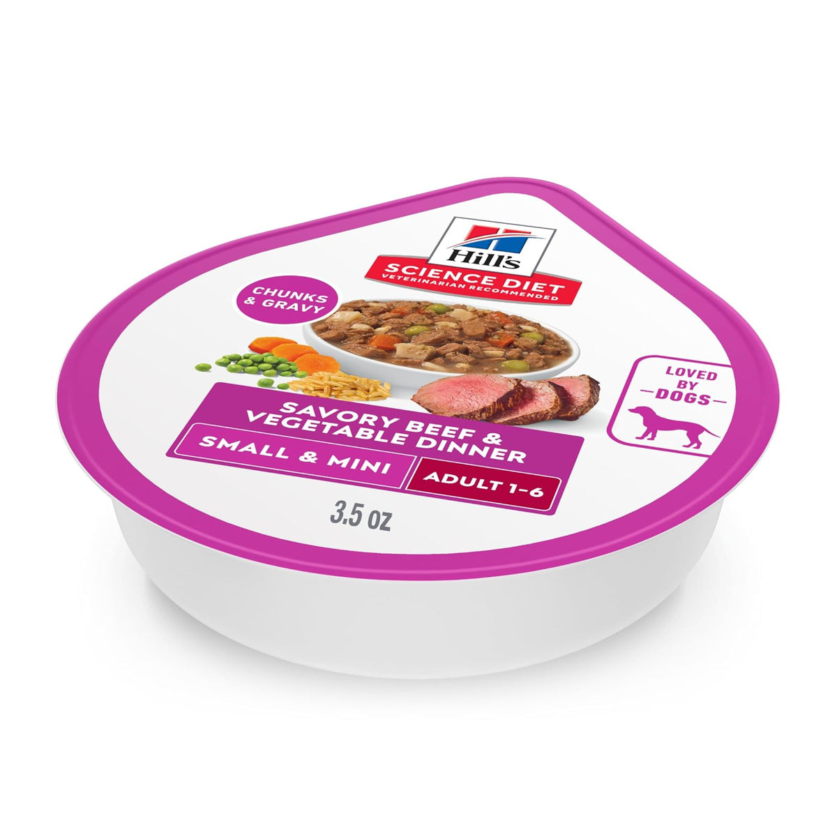 Hill's Science Diet Small & Mini Alimento Húmedo para Perro 12 Pack 99G | Alimento húmedo Hill's para perro, carne de res, razas pequeñas, digestión saludable, sistema inmunológico fuerte