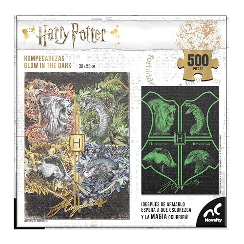 Novelty Corp Rompe de Colección Harry Potter Glow In The Dark 500 Pz [Modelo Surtido], 1 unidad
