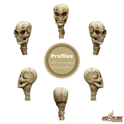 Ghoulish Productions Staffs Alien, Accesorio de Bastón de Cráneo de Alien, Complemento para Disfraz de Marciano Ideal para Halloween y Fiestas de Disfraces