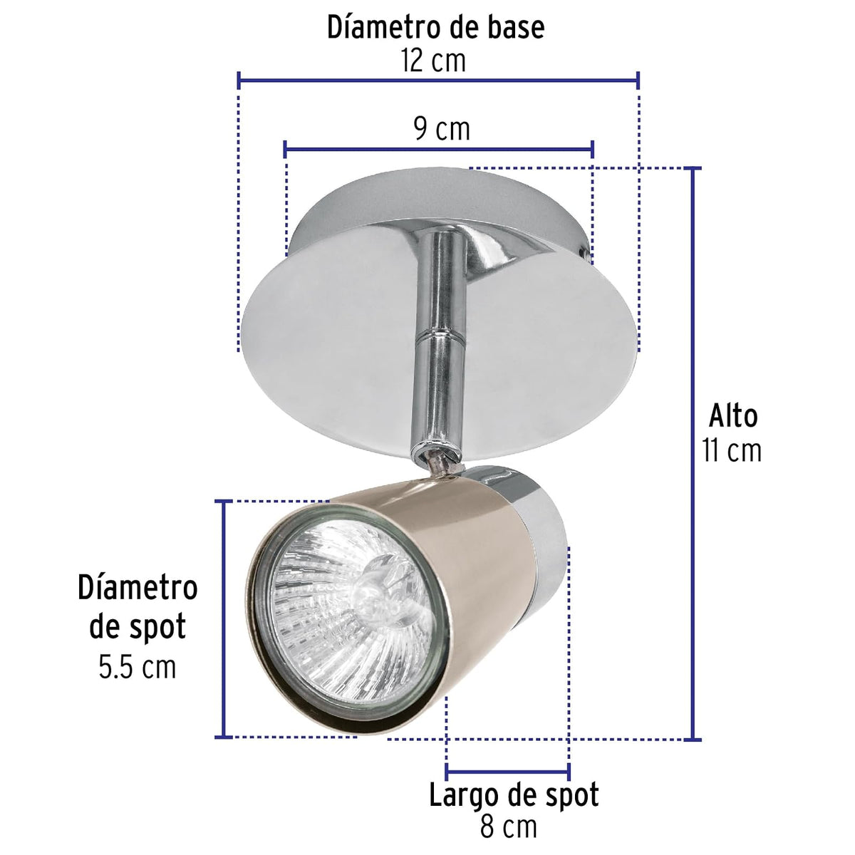 Volteck Lait SOB-301S, Sobrepuesto Spot, Bari, 1XGU10