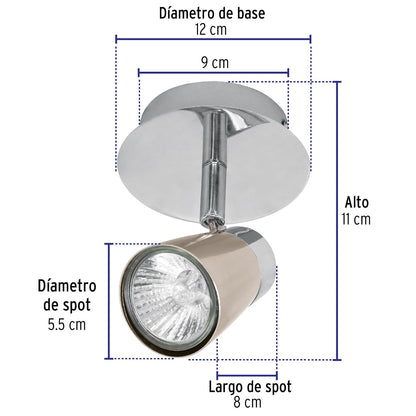 Volteck Lait SOB-301S, Sobrepuesto Spot, Bari, 1XGU10