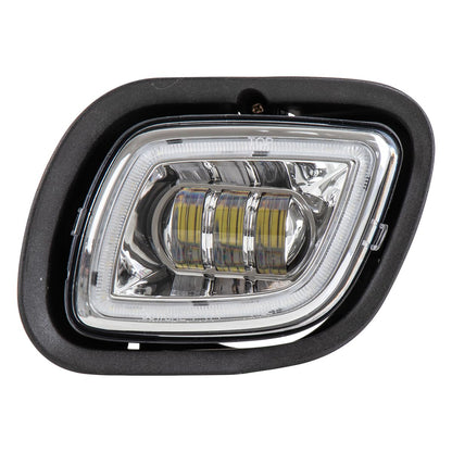 BRËSSER-LKW Faro Auxiliar Cromado Izquierdo Niebla 10-30V LED Luz Ángel para Freightliner Cascadia, 08TFR30L032