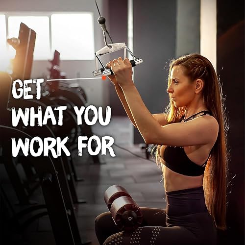 Yes4All Mango de Doble Agarre en D para Poleas, Agarres para Entrenamiento de Brazos y Espalda, Accesorios de Gym para Ejercicios de Fuerza