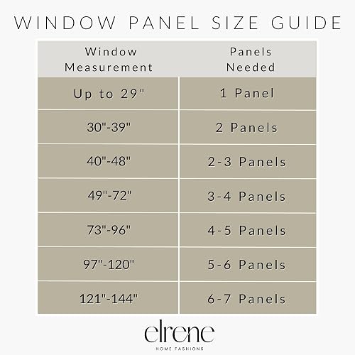 Elrene Home Fashions Farmhouse Living Grainger - Cortina oscurecedora para Ventana a Cuadros, Sala de Estar y recámara con pestañas de Bolsillo para Barra, 52 x 95 Pulgadas, Gris, 1 Panel