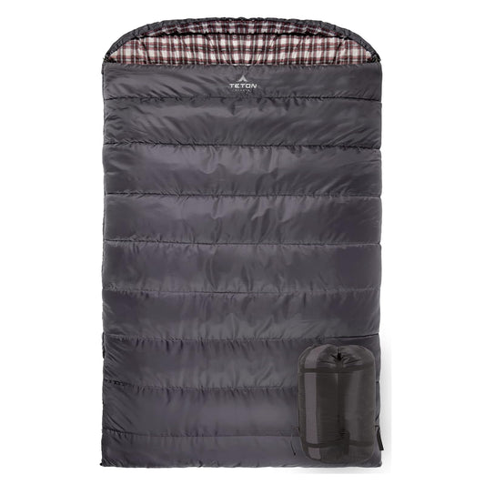 TETON Sports Fahrenheit Mammoth Queen-Size Double Sleeping Bag; Warm and Comfortable; Double Sleeping Bag Great for Family Camping; Compression Sack Included