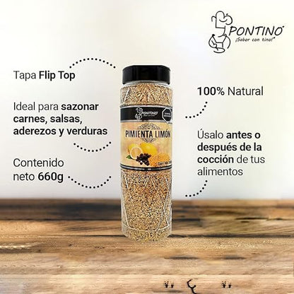 Pontino Pimienta Limón, 660 g