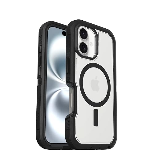 OtterBox - Carcasa Transparente para iPhone 16 Defender Series XT, Lado Oscuro