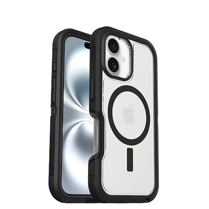 OtterBox - Carcasa Transparente para iPhone 16 Defender Series XT, Lado Oscuro