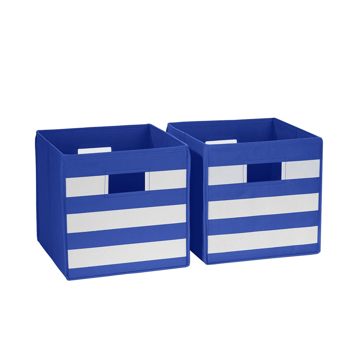 Cajas de Almacenamiento Suaves de para niños RiverRidge, 2 Unidades, Rayado, Turquoise, 1, 1 - Rayado - Azul - Blanco