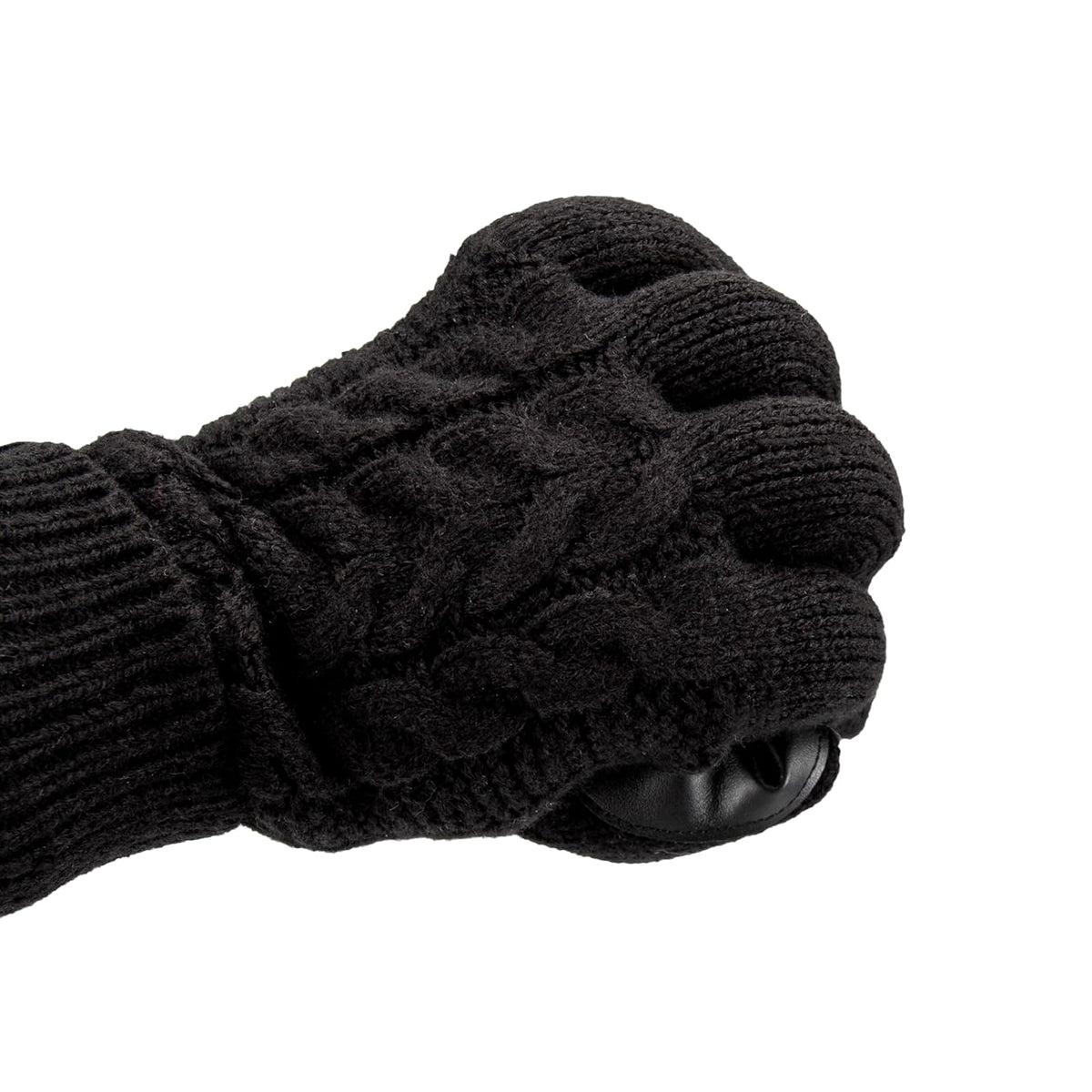 Isotoner SmarTouch Solid Triple Cable Knit de la mujer Palm Guante con palma Parches