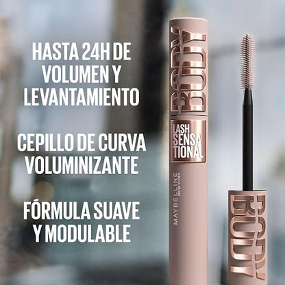 Maybelline Body Máscara de pestañas waterproof, volumen y longitud por 24 H