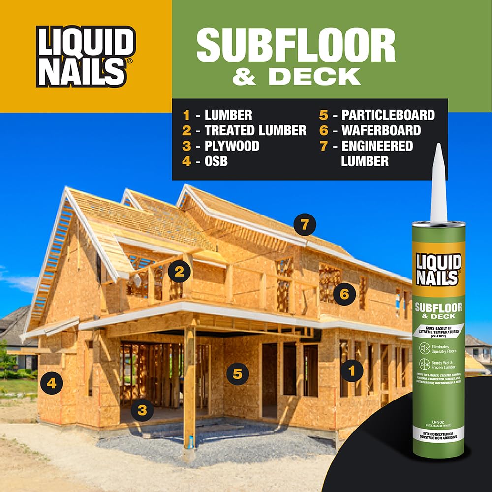 Liquid Nails LN902 VOC - calcomanía para subsuelos y construcción de 10 onzas
