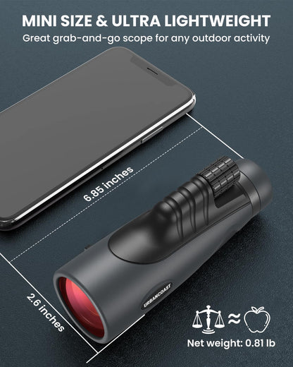 Telescopio monocular de 15 x 54 para Adultos de Alta Potencia, Impermeable, Prisma BAK4, Lente FMC, Compacto y Ligero para observación de Aves, Caza, Senderismo, Viajes y Aventura al Aire última