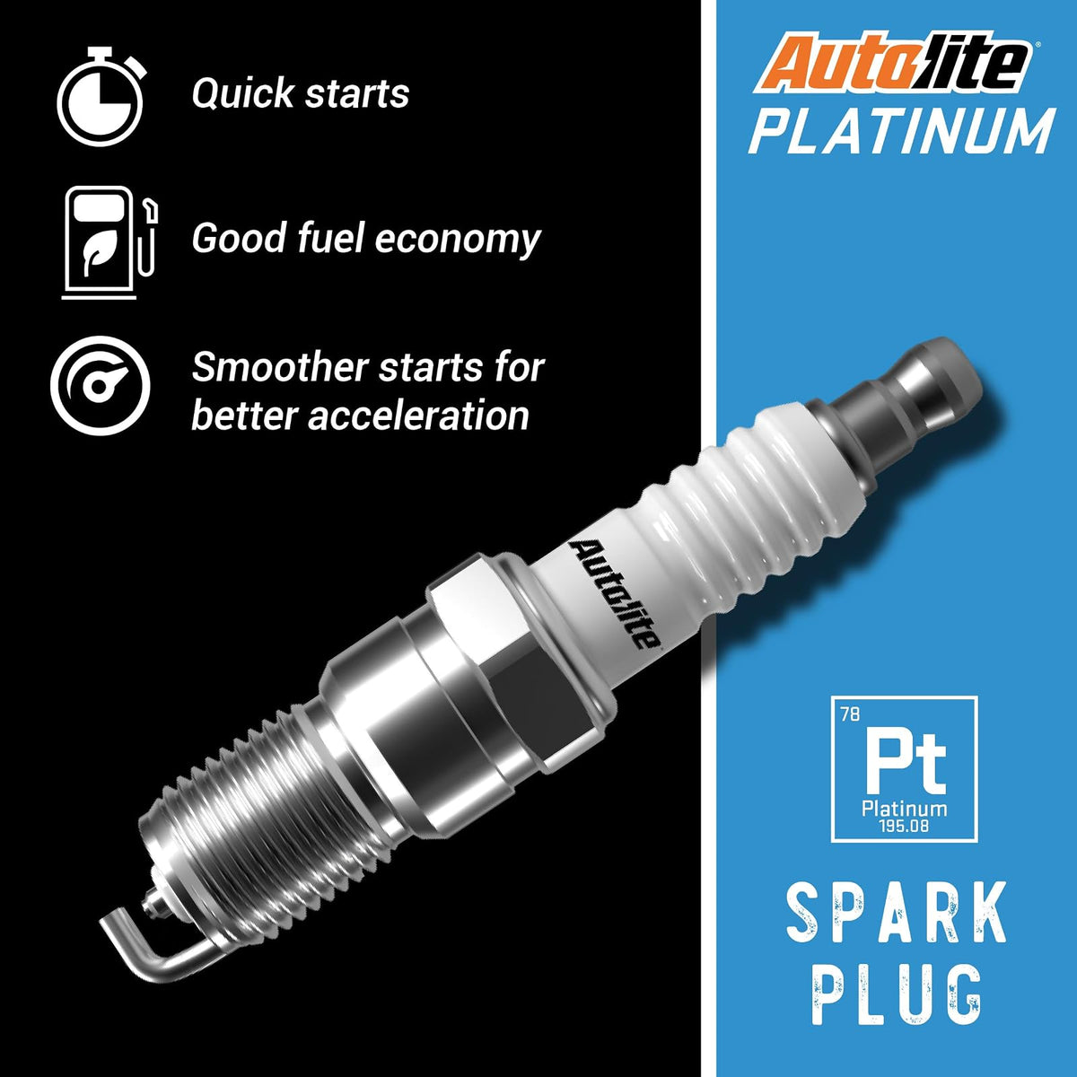 Autolite Bujía de Platino AP104-4PK Bosch HR9DPP30Y para Chevrolet Silverado/Blazer, Paquete de 4