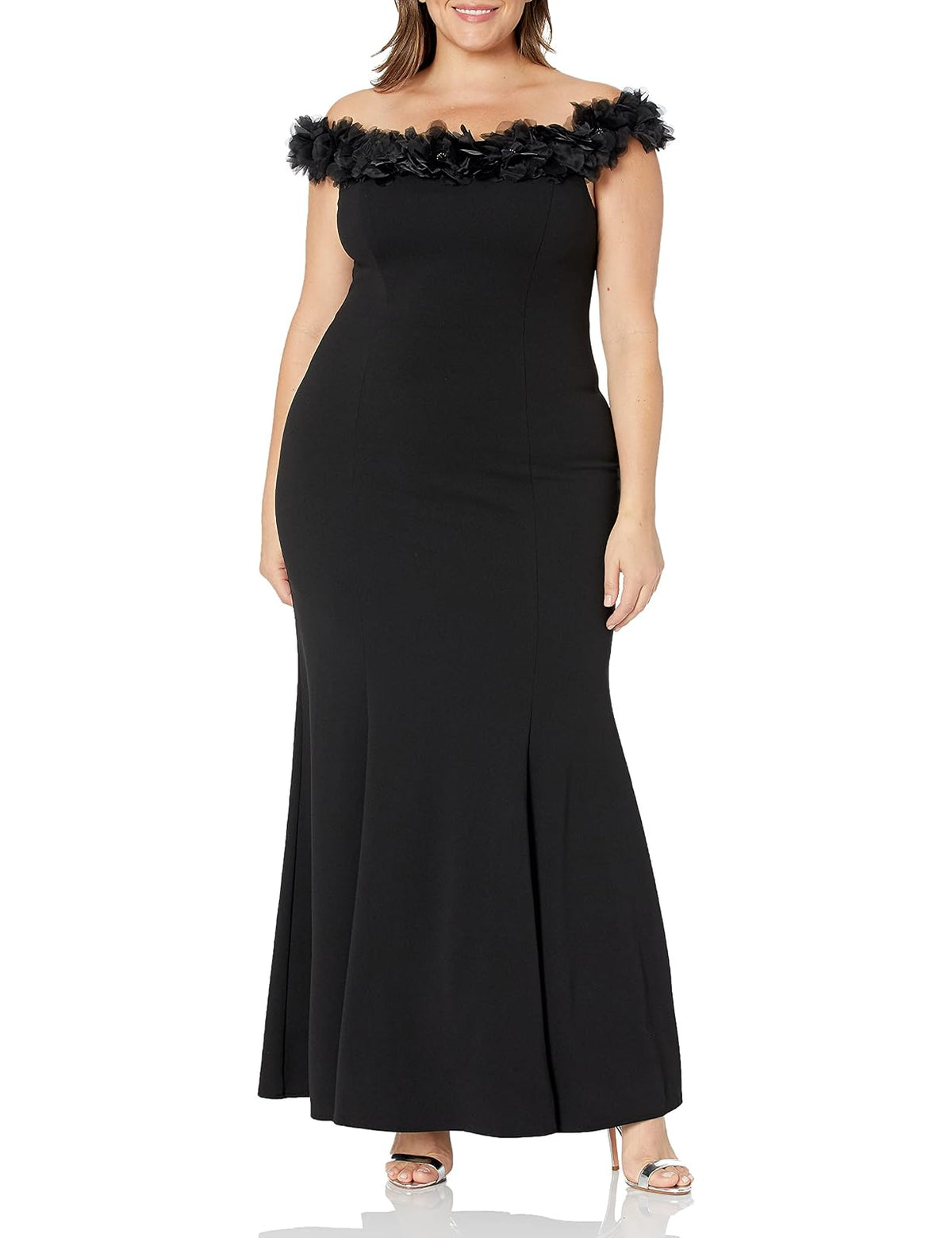 Alex Evenings Vestido Largo con Hombros Descubiertos