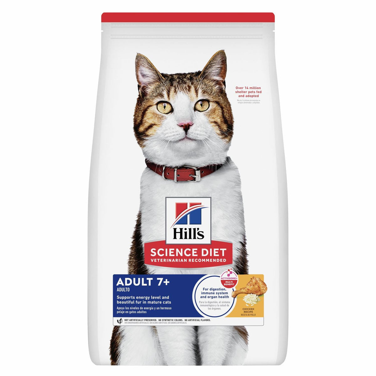 Hill's Science Diet Croquetas para Gato Senior Sabor Pollo 1.8Kg | Croquetas Hill's para gato, pollo real, soporte envejecimiento, salud de corazón y riñones, articulaciones sanas