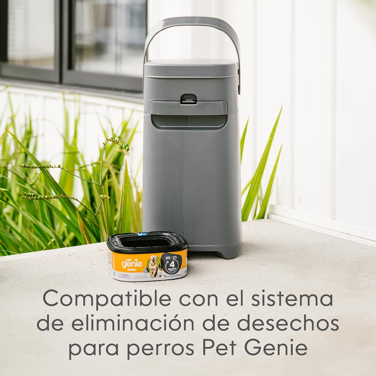 Recambio Pet Genie Jumbo | Película multicapa de 28 pies | Bloquea olores, dura hasta 4 meses | Eliminación fácil de desechos de perro