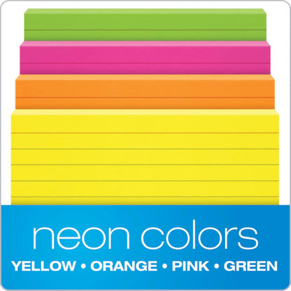 Oxford Extreme 04736 - Tarjetas de índice, 7.6 x 12.7 cm, varios colores, 100 por paquete, 300 unidades, Assorted (Glow Orange, Glow Pink, Glow Green, Gloe Yellow), 3 x 5 1-Pack