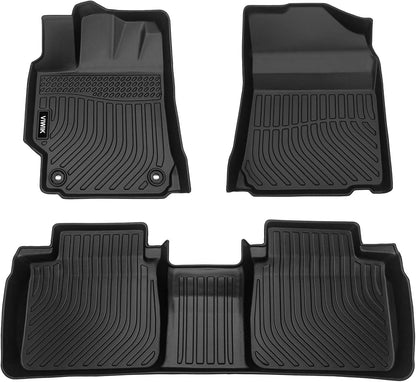 VIWIK Alfombrillas para Camry 2012-2017, protección para Todo Tipo de Clima, Juego Completo de Forros Personalizados Incluye 1ª y 2ª Fila Delantera y Trasera de Color Negro