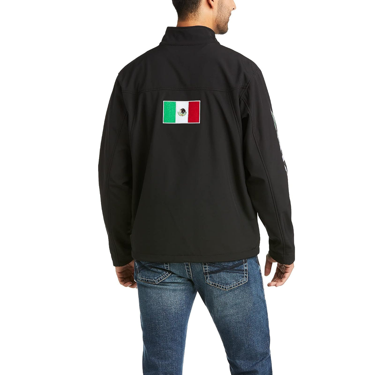 ARIAT Men's New Team Softshell Mexico Jacket, Black