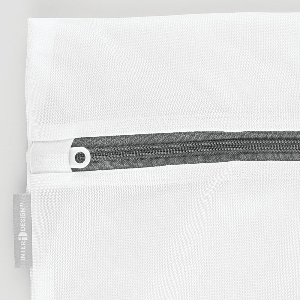 InterDesign 05960 Mesh Laundry Bags for Delicates in-Wash Cleaning, Bras, Underwear, White, Medium/Large, Set of 2