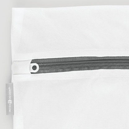 InterDesign 05960 Mesh Laundry Bags for Delicates in-Wash Cleaning, Bras, Underwear, White, Medium/Large, Set of 2