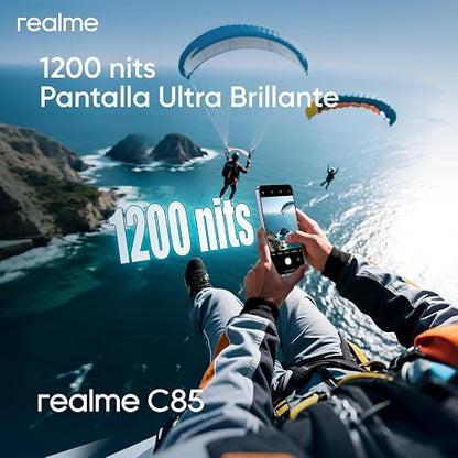 Celular Realme C85 | 8 GB RAM + 256 GB | Dual SIM | Snapdragon 685 | Batería 7000mAh | Carga Rápida 45W | Pantalla 6.8" 144Hz | Cámara 50 MP | IP69 | Negro