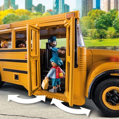 Playmobil Autobús Escolar con Accesorios y 4 Figuras