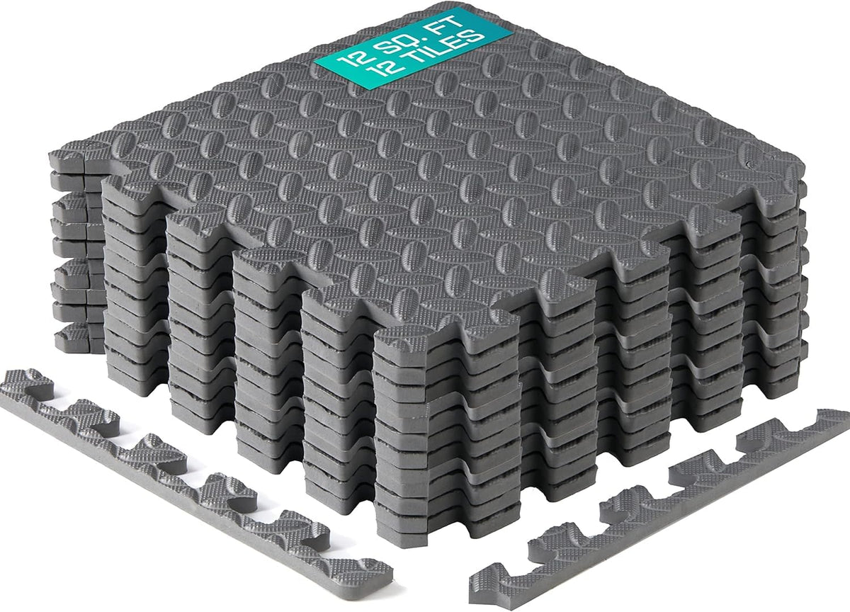 Yes4All Tapete de Ejercicio EVA para Gimnasio en Casa - Gris