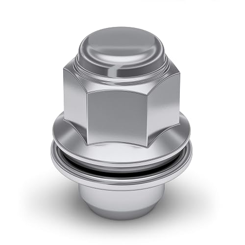 White Knight 5307-4 Chrome Medium Mag Lug Nut with Washer - 4 Piece