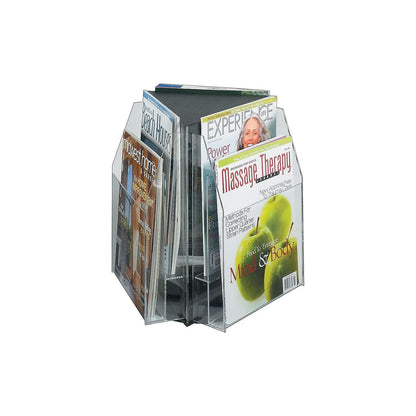 Safco 5698CL Reveal 6 Magazine Tabletop Displays, Clear