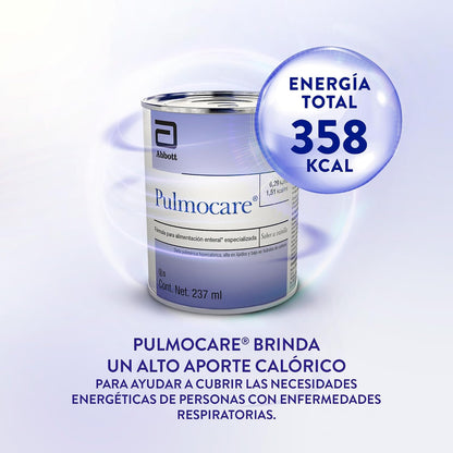 Pulmocare - Caja con 24 piezas de 237ml, Sabor Vainilla, Ideal para Pacientes con Enfermedades Pulmonares, Libre de Glucosa y Gluten