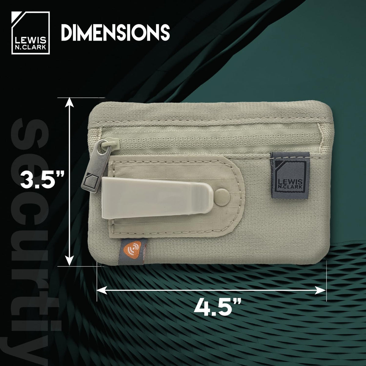 Lewis N. Clark RFID-Blocking - portafolios con clip oculto para cinturón de viaje, Marrón, Una talla