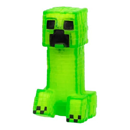 Heroes of Goo Jit Zu - Minecraft Creeper Super Suave con Relleno - Figura Elástica Estirable para Niños, Juguete Interactivo Original Bandai, Enredadera de Minecraft con Efecto Crunchy