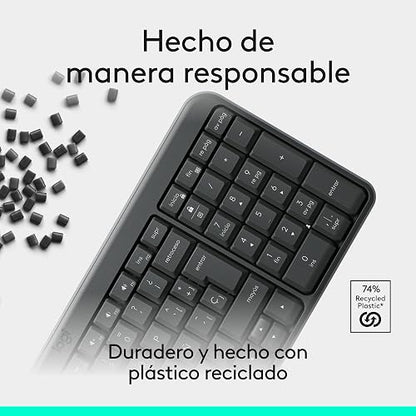 Logitech K250 Teclado Compacto Bluetooth para Windows, ChromeOS ó iOS, Batería de 12 Meses - Color Grafito