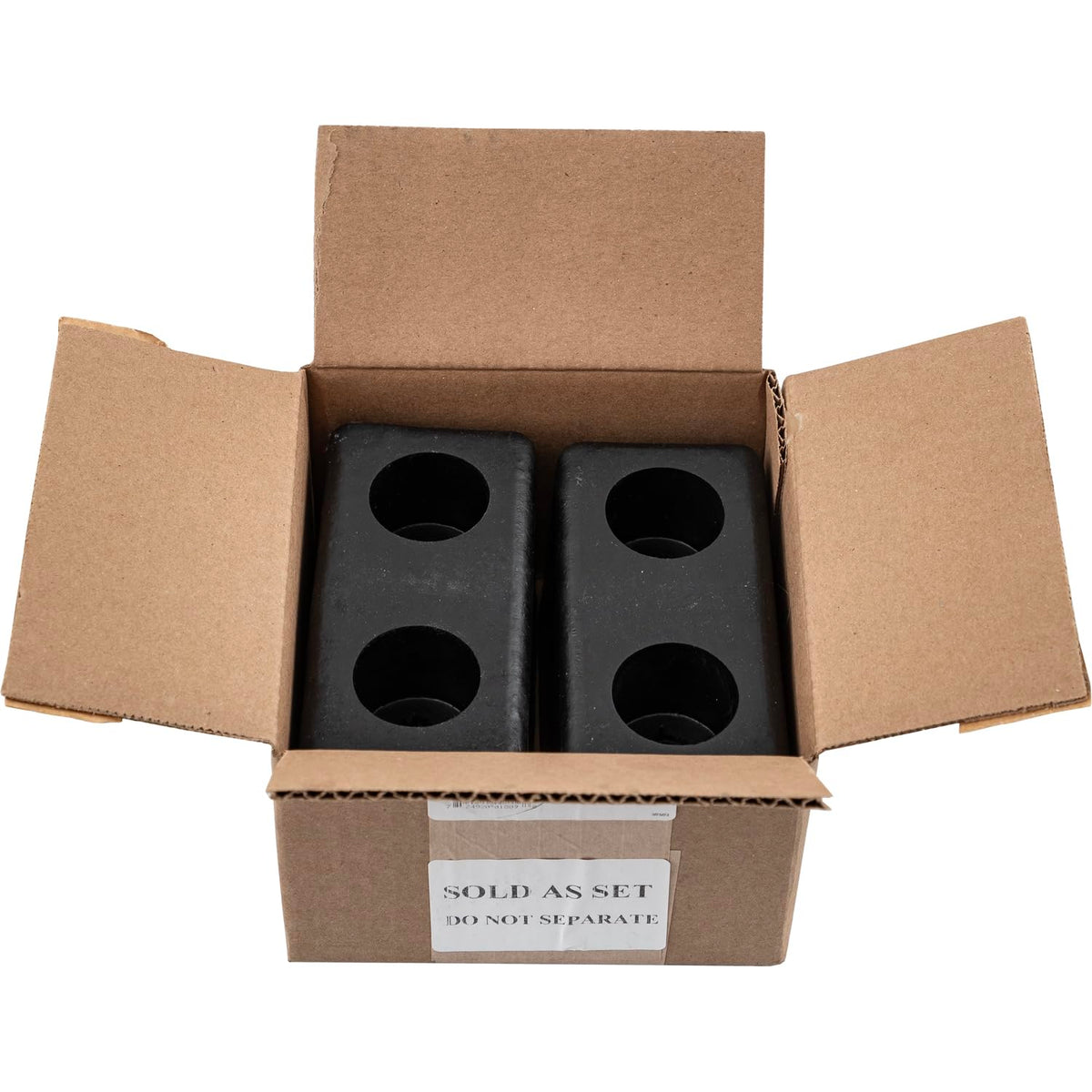 Buyers Products Protector de Goma Moldeada 3 x 3.5 x 6 in, Negro, B5500, Paquete de 2