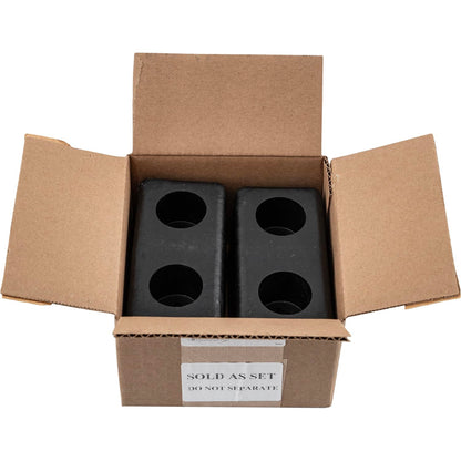 Buyers Products Protector de Goma Moldeada 3 x 3.5 x 6 in, Negro, B5500, Paquete de 2