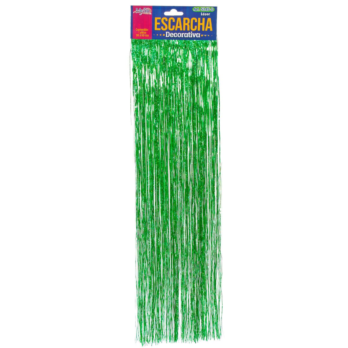 Fantasias Miguel Escarcha Láser 50x50cm 1pz para decoración navideña Verde