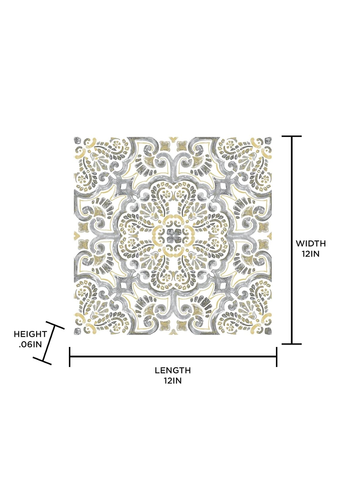 FloorPops FP2947 Antico - Azulejos de piso para despegar y pegar, multicolor