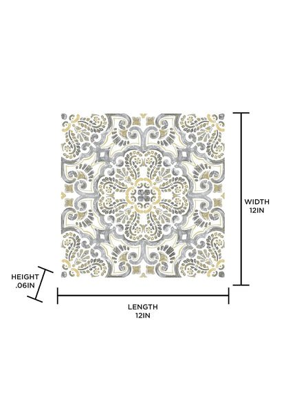 FloorPops FP2947 Antico - Azulejos de piso para despegar y pegar, multicolor